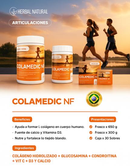COLAMEDIC COLÁGENO HIDROLIZADO HERBAL NATURAL 650 GR
